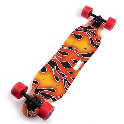 Mightyskins Skin For Blitzart Tornado 38" Electric Skateboard - Hot Flames Protective Durable And Unique Vinyl Decal Wrap Cover Easy To Apply
