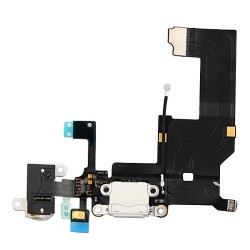 Apple Iphone 5 5g Charging Port Dock Connector Flex Cable Ribbon White