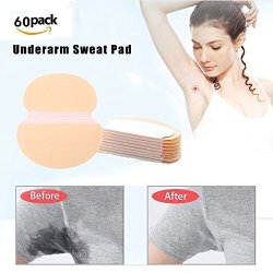 Yameijia 60 Pcs Underarm Sweat Pads Pure Pads Antiperspirant Adhesive Underarm Pads To Block Sweat Effectively Absorbs Sweat Keep Away From Body Odor Antiperspirant
