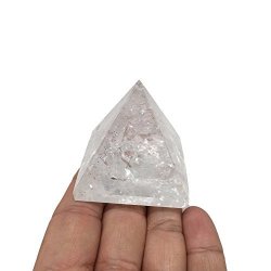 107.9 Grams Natural Handmade Gemstone Healing Crystal Stone Reiki Clear Quartz Pyramid From India D224