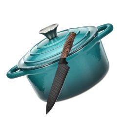 22CM Cookware Pot With Self Basting Lid With Knife