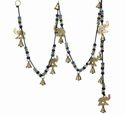Beautiful Large Wind Chimes Outdoor Sound Rich Relaxing Tones - Brass Bells Elephant Bells On A String With Colorful Beads - Music To Your