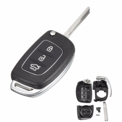 Car Remote Folding Flip Key Shell Case Fob Blade Right Fold For Hyundai Ix35 Santa Fe 3 Button