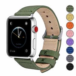 Fullmosa Compatible Apple Watch Band 38MM 40MM 42MM 44MM 8 Colors Canvas Nato Style For Iwatch Strap Compatible With Apple Watch Series 4 40MM