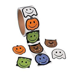 FX 1 Roll Monster Smile Face Stickers 100 Stickers Total Approx. 1.5" New Shrink-wrapped
