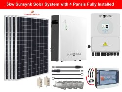 5KW Sunsynk Solar System With 4 Panels Fully Installed By Juspropa