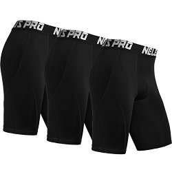 Neleus Men's 3 Pack Sport Running Compression Shorts 6012 Black Us XL Eu 2XL