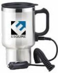 Esquire Stainless Steel Car Travel Mug With Charger