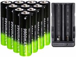 2Pcs Rechargeable Battery 9900mAh 3.7V Li-ion Batteries Headlamp Head Torch