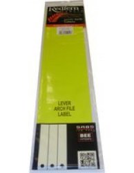 Lever Arch File Labels Value Pack 50 Pack Yellow