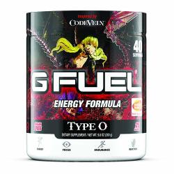 G Fuel Type O Tub 40 Servings Elite Energy And Endurance Formula 9.8 Oz. Inspired By Code Vein Mia Label
