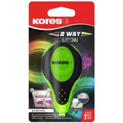 2WAY Neon Correction Tape Blister Pack
