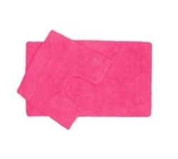 Bathmat Set 2 Piece Anti-slip Candy Pink
