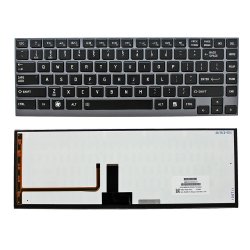 Toshiba Portege Z930 Z935 Z830 Z835 Series Z930-S9312 Z935-P300 AETEAU00020-US Gray Frame Laptop Keyboard Black