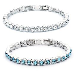 Tennis Bracelet Set - Made With Swarovski Crystal