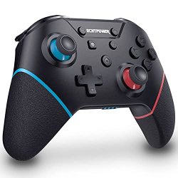 Echtpower Bluetooth Switch Controller For Nintendo Switch Wireless Switch Pro Controllers Replacement Nintendo Switch Controller With Programmable Buttons Adjustable Vibration Turbo 6-AXIS Gyro