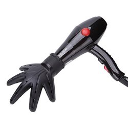 Voberry Hair Dryer Hood Hand Shape Diffuser Voberry Hair Dryer Hood Hand Shape Diffuser Universal Attachment Black
