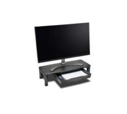 Smartfit - Monitor Stand With Drawer - Black Fits Monitors Up To 30"