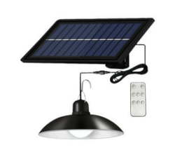 Solac Solar LED Indoor And Outdoor Light With Panel And Long Wire And Remote
