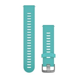 Garmin Quick Release Band 20 Mm - Aqua Silicone Band With Stainless Steel Hardware