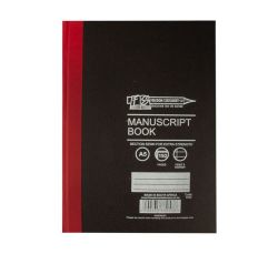Manuscript Book - Feint & Margin - White Pages - A5 - 192 Pages - 24 Pack