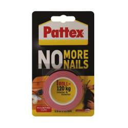 Pattex No More Nails Adhesive Mounting Tape 120KG Interior exterior