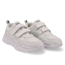 Toughees Sneakers Thato Men's White Hook And Loop School Shoes