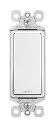 Legrand-pass & Seymour TM870WCC10 Radiant 15 Amp Single Pole Rocker Wall Light Switch White