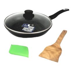 Fig Frying Pan 28CM With Glass Lid And Induction Base