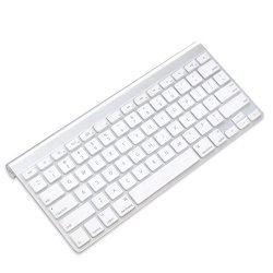 Proelife Ultra Thin Silicone Keyboard Protector Cover Skin For Apple Wireless Keyboard With Bluetooth MC184LL B A1314 U.s Layout Clear
