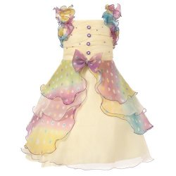 HOUSE Richie Girls' Dress With Pastel Ruffles And Pearls RH0920-9 10