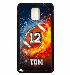 Galaxy S5 Case Artsycase Thunder Water Fire Football Personalized Name Number Phone Case For Samsung Galaxy S5 Black