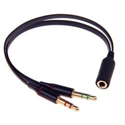 Semoic Headphone Adapter 3.5mm Stereo Male to 2 x 3.5mm Female Head Headphone Splitter