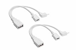 90-DEGREE Host Otg Charging Cable For Tv Stick Playstation Classic And Snes MINI Micro USB Male To USB Female 2-PACK