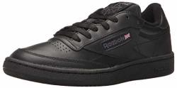 Men's Reebok Club C 85 Casual Everyday Wear Shoes Fashion Sneakers Black charcoal 7.5 M Us