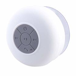 Ganss Waterproof Shower Speaker MINI Bluetooth Portable Speakers With Suction Cup Handsfree Up To 4-HOUR Playtime Built-in Microphone For Calls For Iphone Ipod Ipad