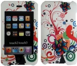 White Autumn Flower Design Crystal Hard Skin Case Cover For Apple Ipod Touch Itouch 2ND And 3RD Generation Gen 2G 3G 2 3 8GB 16GB 32GB 64GB