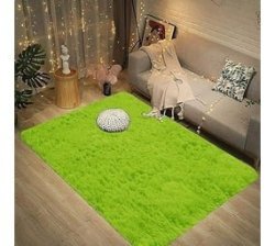 Fluffy Carpet Green - Shaggy & Foldable Rug Green 200 X 150