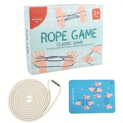 Classic Traditional Flip Rope Game For Adults Children's Innovative Ability Enlightenment Educational Toys Fine Motor Training Fun Interactive Rope Game