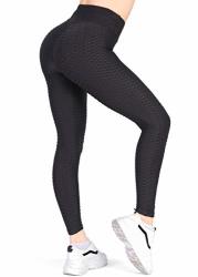 Kamots Beauty Butt Lifting Leggings High Waisted Women Cellulite Stretchy Workout Yoga Pants Black