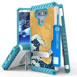 LG G6 Case Trishield Durable Shockproof High Impact Rugged Full Body Protection Armor Phone Cover With Built In Kickstand Card Slot Screen Protector Lanyard