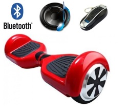 6.5" Inch Bluetooth Enabled Self Balancing Scooter 2 Wheel Smart Electric Hoverboard + Led + Build-in Speakers - Red