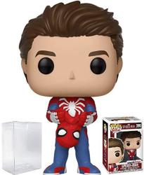 Funko Pop Marvel: Spider-man Video Game - Unmasked Spider-man Peter Parker Vinyl Figure Bundled With Pop Box Protector Case