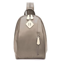 Ecosusi Women Daypack Outdoor Sling Chest Bag Small Nylon Backpacks For College Girls Fashion Travel Bag Beige