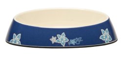 Rogz Catz Bowlz 200ml Fishcake Cat Bowl - Blue Floral