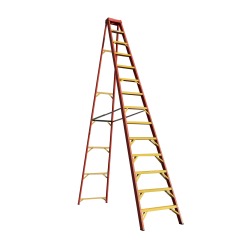 14 Step Single Sided Full Fibre-glass Ladder