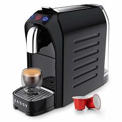 Jassy Capsule Coffee Machine Compatible With Nespresso Original Capsules 19 Bar Pressure Espresso Coffee Machine With Replaceable Side Plates Black JS200