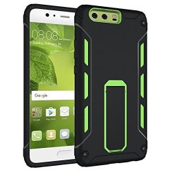Addguan Huawei P10 Plus Case Stylish Heavy Duty Shock Proof Armour Protection Case Cover With Stent Function For Huawei P10 Plus Case Green