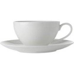 Maxwell & Williams White Basics Coupe Breakfast Cup & Saucer 400ML Set Of 4