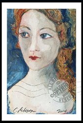 He Calls To Her My Lady Fair 2014 : Lovely Modern Renaissance Portrait Aceo Fine Art Print Made From Original Sketch Oil Painting By